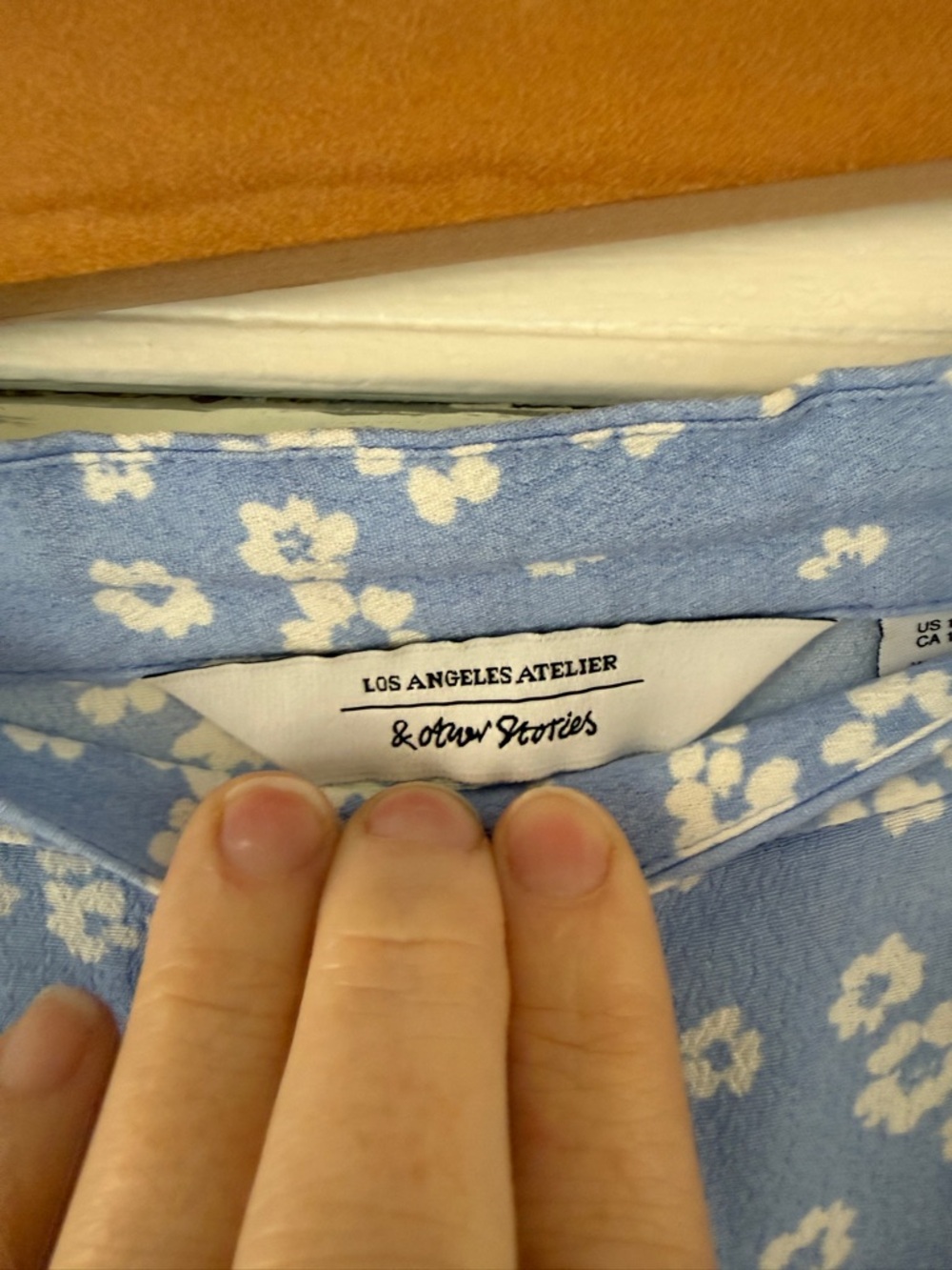 & Other Stories Blue Floral Midi Skirt - Picture 3 of 7